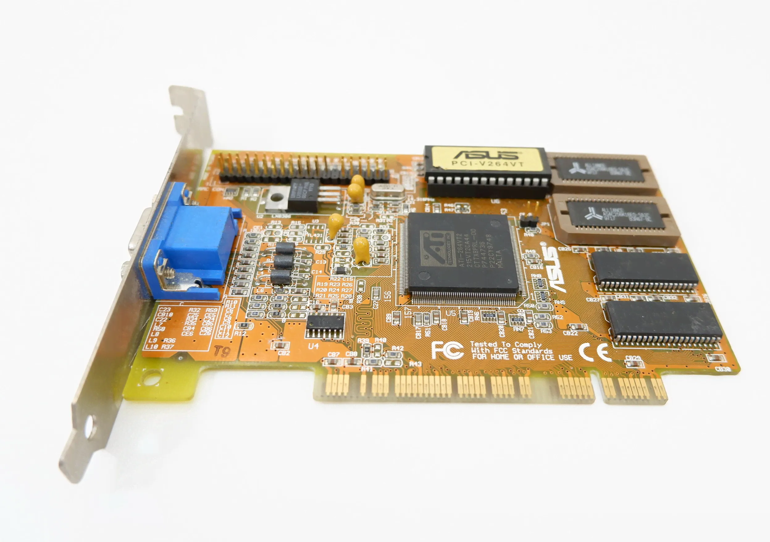PCI Видеокарта ASUS pci-v264vt ATI Mach64 VT2 2Mb-0