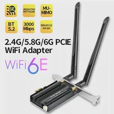 30шт 3000 Мбит/с WIFI 6E PCI-E Беспроводная Сетевая Карта MT7921 802.11AX 3 Двухдиапазонный 2,4 G/5G/6 ГГц PCI e PCIE WIFI Bluetooth Адаптер