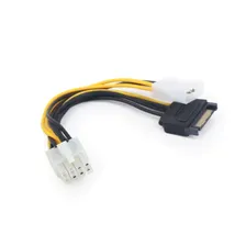 Переходник для питания Molex+SATA->PCI-Express 8pin