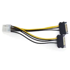 Переходник для питания 2SATA->PCI-Express 8pin