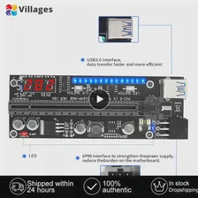 Настольный Pci-e Express Riser Adapter Card Портативный Безопасный Майнинг Pcie Riser Usb 3.0 Металлический Pci-e Extender Riser Для Видеокарты Черный