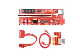 Плата удлинитель для видеокарты PCI-E от 1X до 16X USB3.0 с кабелями usb и PCI-E