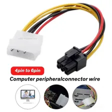 Кабель адаптер IDE Molex 4 Pin - PCI-E 6 Pin для питания видеокарты